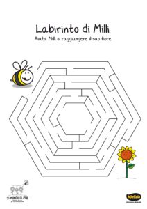 labirinto ape milli gioco bambini mielizia