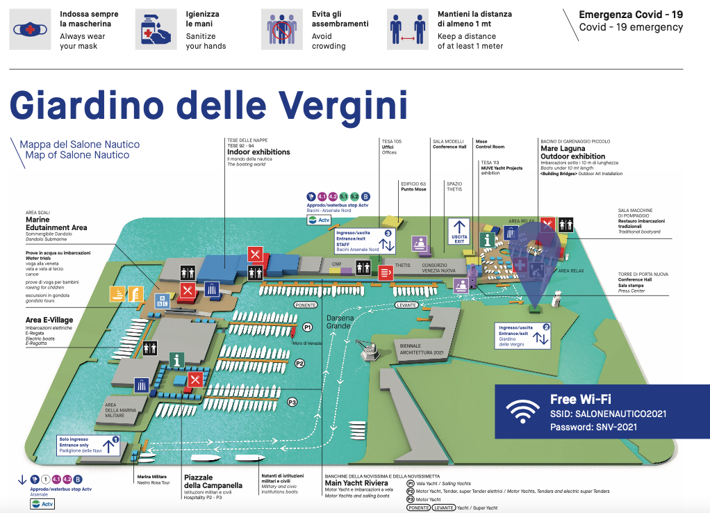 mappa salone nautico di venezia