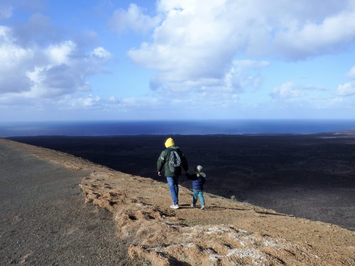 Lanzarote La Caldera Blanca visita vulcani con bambini 2