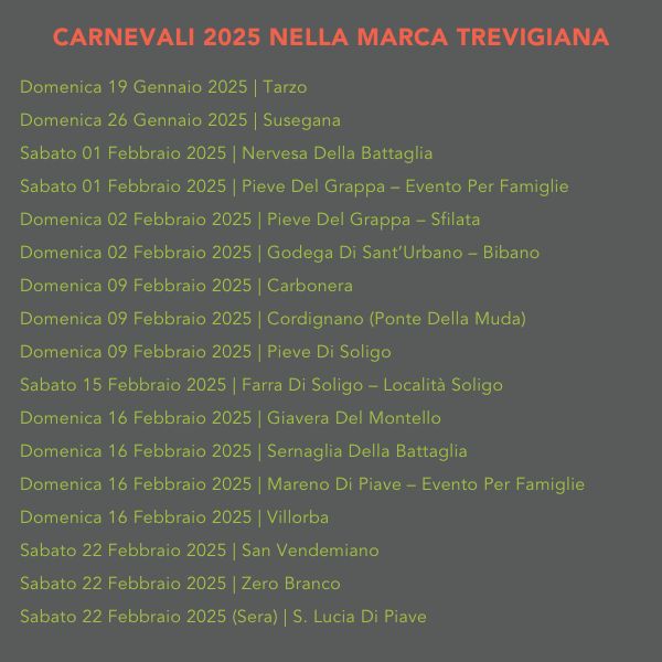 carnevale eventi treviso 2025 provincia carnevale eventi treviso 2025 provincia