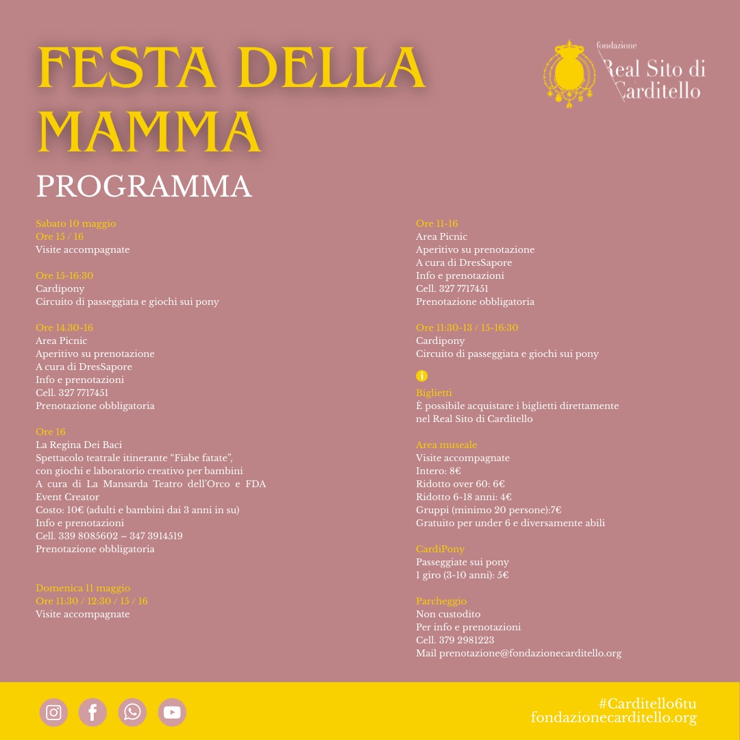 FESTA DELLA MAMMA a Carditello - ed. 2025